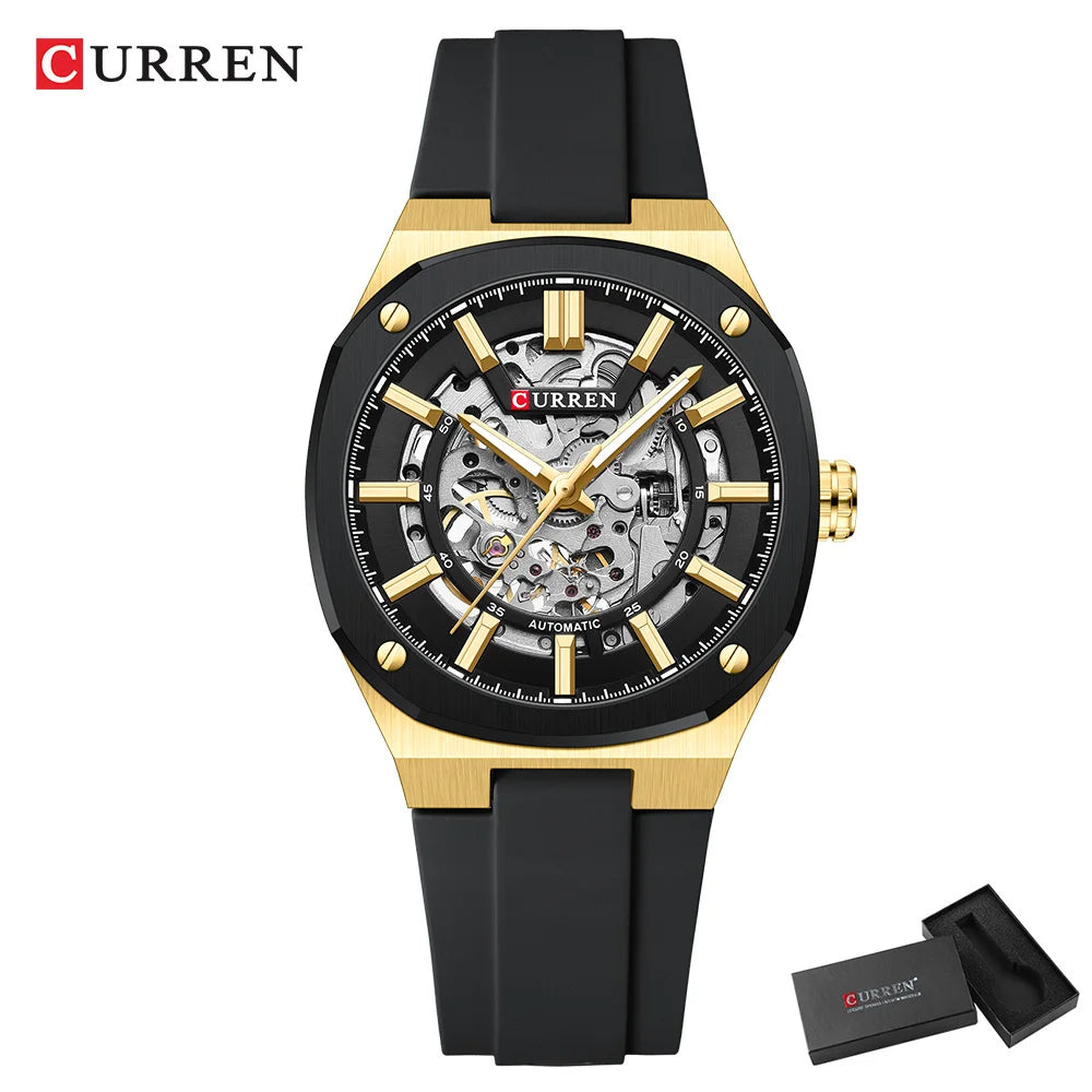 Montre Mécanique Automatique Homme CURREN 8485 – Verre Saphir, Acier Inoxydable