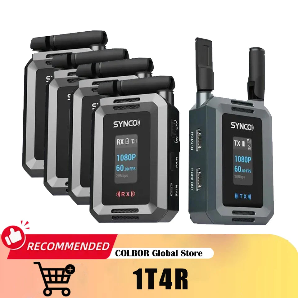 Système de Transmission Vidéo Sans Fil SYNCO XVision HD – 1080P60, 40ms, 300m, UVC