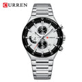Montre Quartz Homme CURREN CR8481 – Chronographe 43mm, Acier Inoxydable & Aiguilles Lumineuses