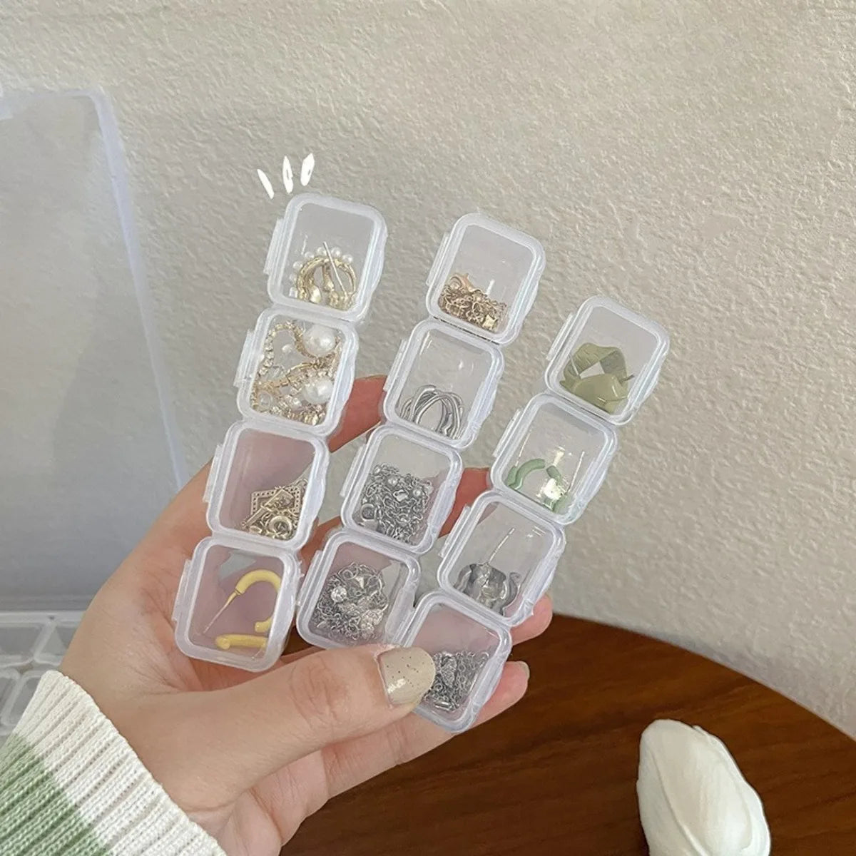 Boîte de Rangement Plastique à Compartiments | 28 ou 56 Cases, Bijoux, Perles, Nail Art & DIY – CLEVI Paris