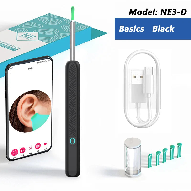 Otoscope Connecté WiFi avec Caméra HD 1080P Nettoyeur Auriculaire Visuel — CLEVI Paris