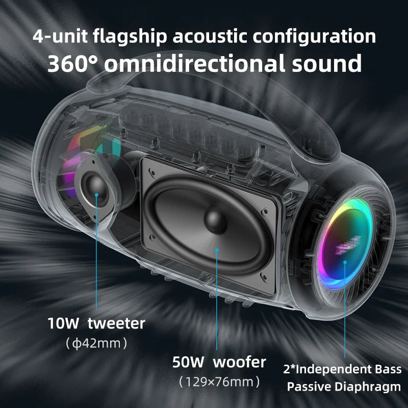 ZEALOT P12 Enceinte Bluetooth Portable 60W Waterproof IPX6 – CLEVI Paris
