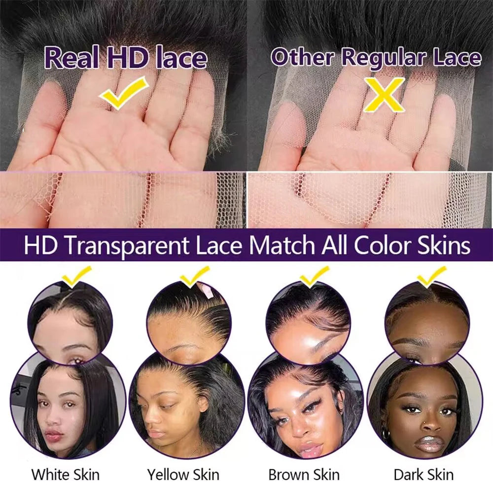 Perruque Deep Wave HD Lace Frontal Remy Naturelle Femme – CLEVI Paris