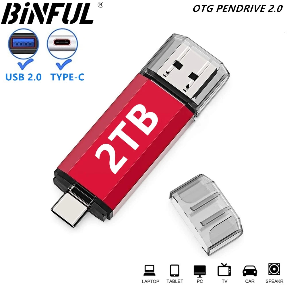 Clé USB 3.1 OTG BiNFUL Type-C iPhone 32Go à 2To Porte-Clés 4 Coloris – CLEVI Paris