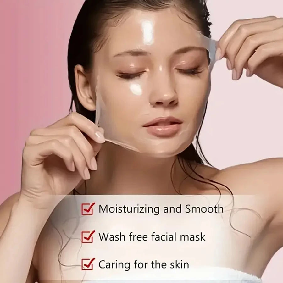Masque Peel au Collagène & Biotine – Hydratation Profonde Jour & Nuit, Soin Éclatant