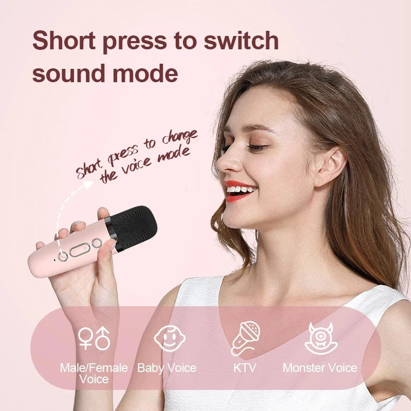 Machine Karaoké Portable Bluetooth 5.0 Micro Sans Fil Enfants & Adultes – CLEVI Paris