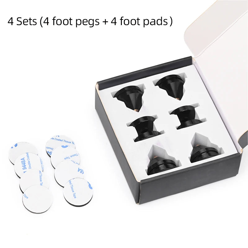 ERUMPENT Pieds Enceinte HiFi Aluminium Anti-Vibration Lot de 4 – CLEVI Paris