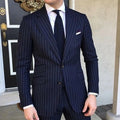 Costume Homme Bleu Marine Rayures – CLEVI Paris