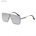 Lunettes de Soleil Oversize Carrées Homme – Grande Monture Métal UV400 – CLEVI Paris
