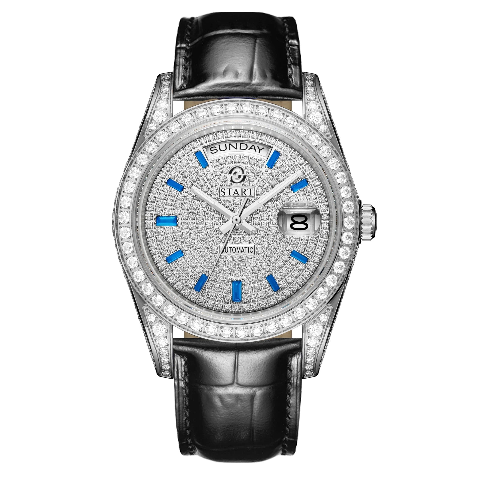 Montre Mécanique Automatique START Gypsophila Diamants Date & Semaine – CLEVI Paris