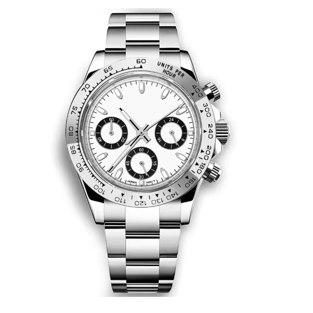 Corgeut Montre Quartz VK63 Homme Chronographe Complet 40mm Acier Sport 24h – CLEVI Paris