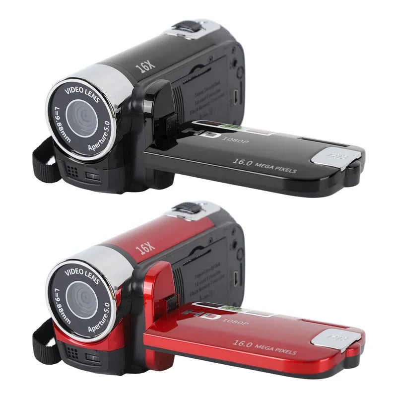 Caméscope DV 1080P – Écran Rotatif 2.7", Zoom 16x, Selfie, Vlogging & Cadeau