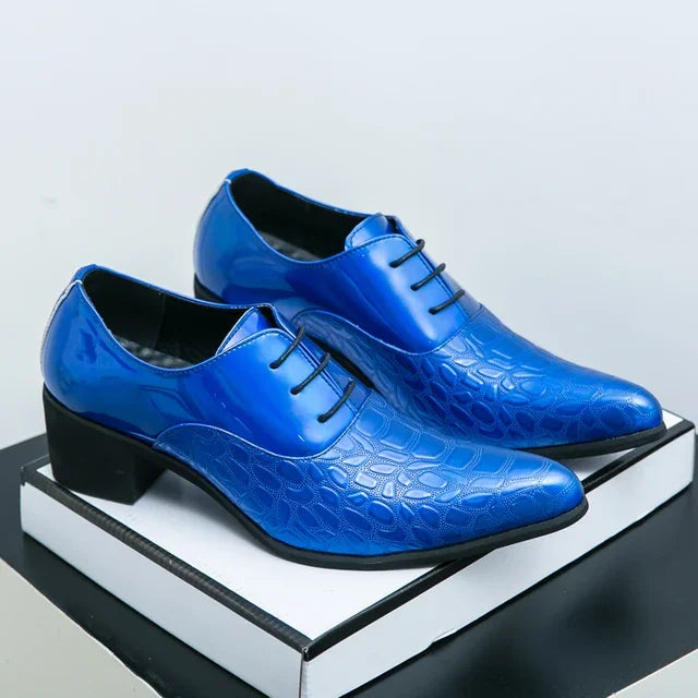 Chaussures Homme Rehaussantes Cuir Verni Oxford Bout Pointu Mariage Casual – CLEVI Paris