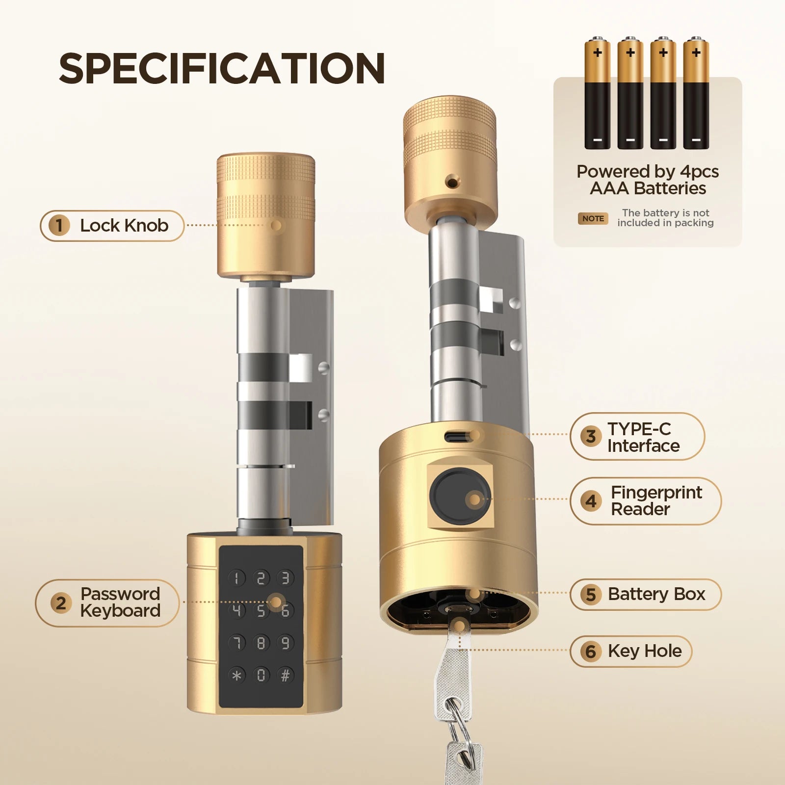 Cylindre Connecté Viladepot D5 Empreinte Digitale Bluetooth Tuya – CLEVI Paris