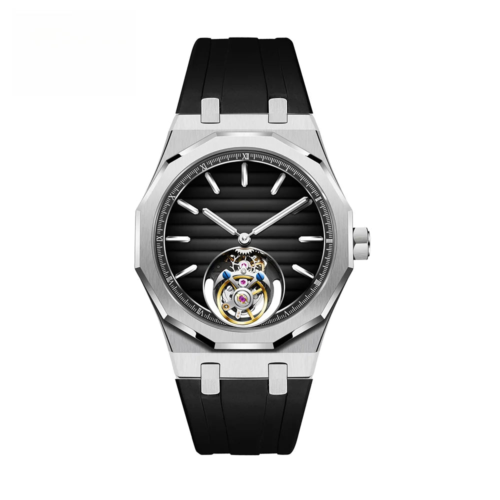 Montre Mécanique Tourbillon Volant RAYMONDOYA R8057 Squelette Saphir – CLEVI Paris