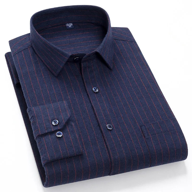 Chemise Homme Manches Longues Coton Carreaux Style Britannique – CLEVI Paris