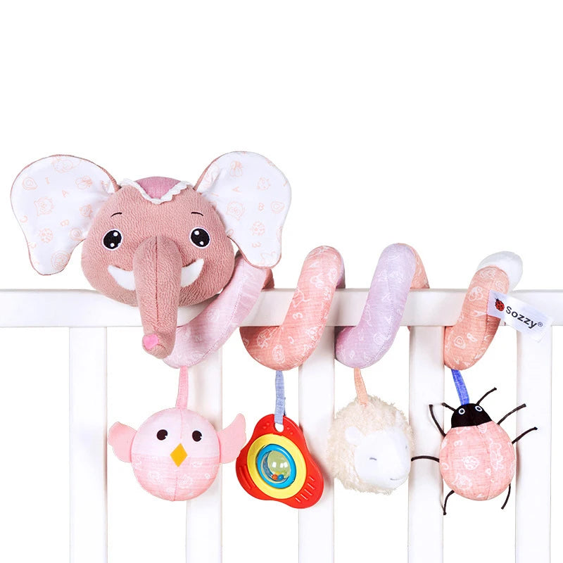 Jouet Sensoriel Bébé Spirale Peluche Animaux Musical Poussette Siège Auto QWZ – CLEVI Paris