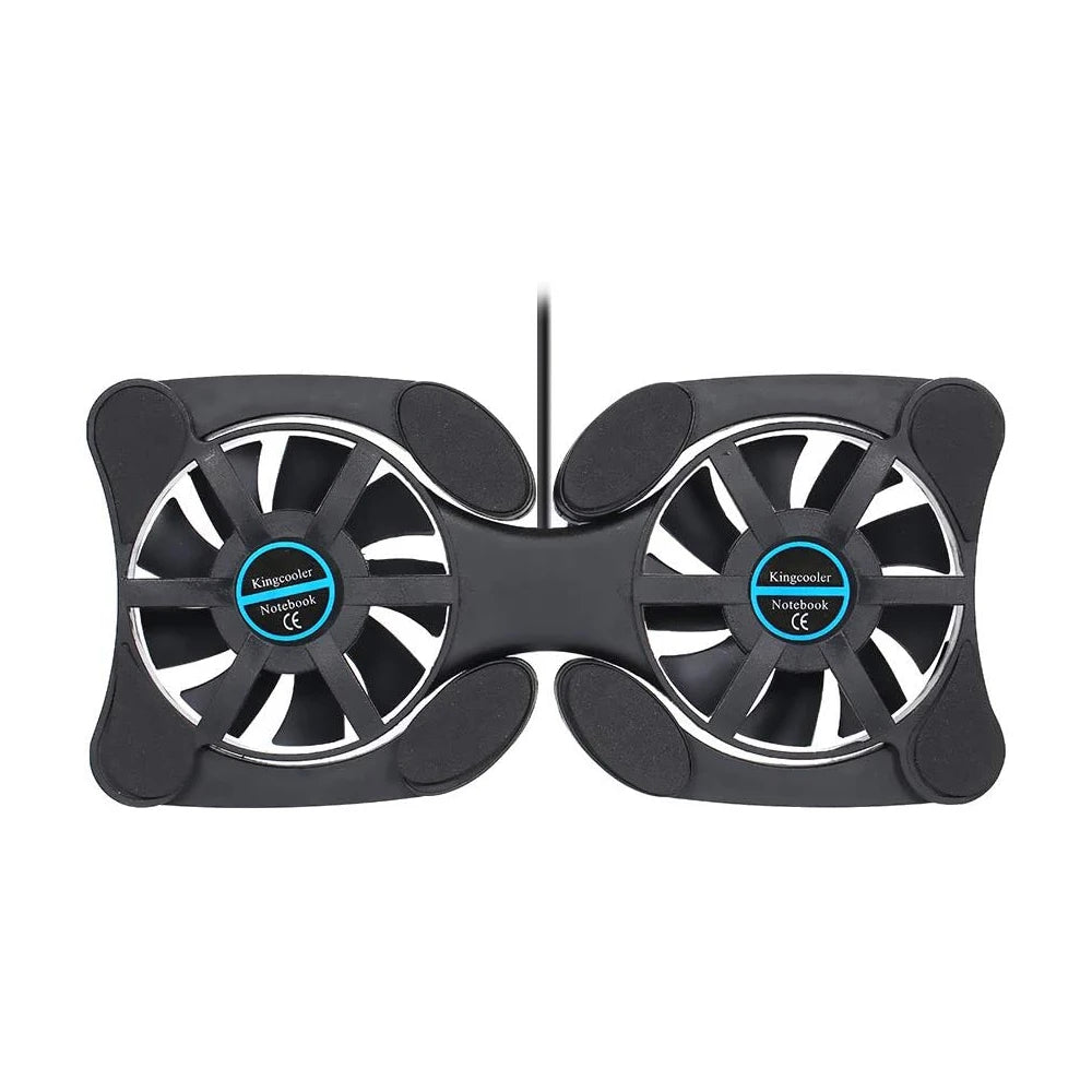 Support Ventilateur USB Double Fan Laptop Pliable | Refroidisseur Notebook 7-15 Pouces, ABS – CLEVI Paris