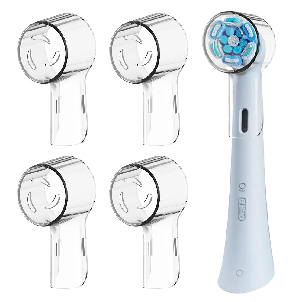 Protège-Têtes Brosse à Dents Électrique Oral-B – Compatible iO Séries &amp; Têtes Rondes Sans BPA Pack 4 ou 8 – CLEVI Paris