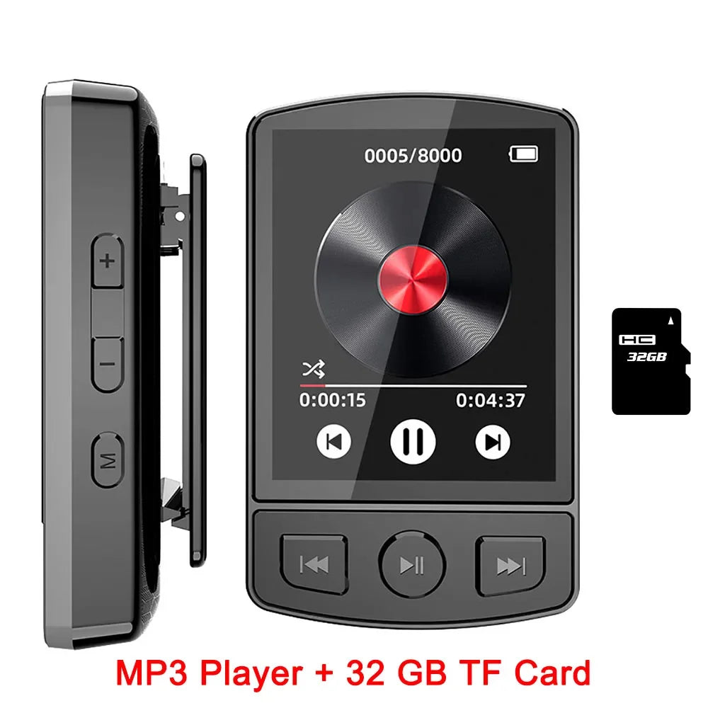 NVPONE Lecteur MP3 Sport Clip Bluetooth 5.0 HiFi Écran 1,8" FM Podomètre – CLEVI Paris