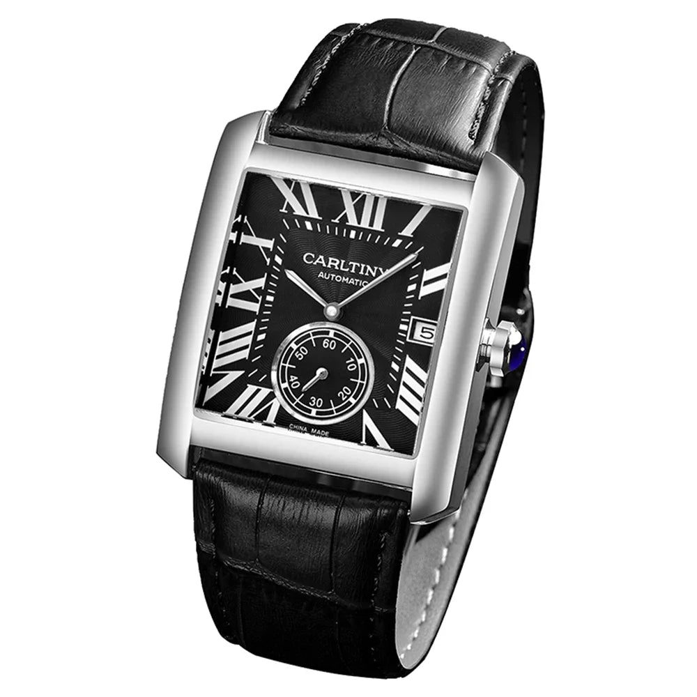 Montre Automatique Homme Rigas – Carrée Acier 316L Mouvement Seagull Verre Saphir 50m – CLEVI Paris