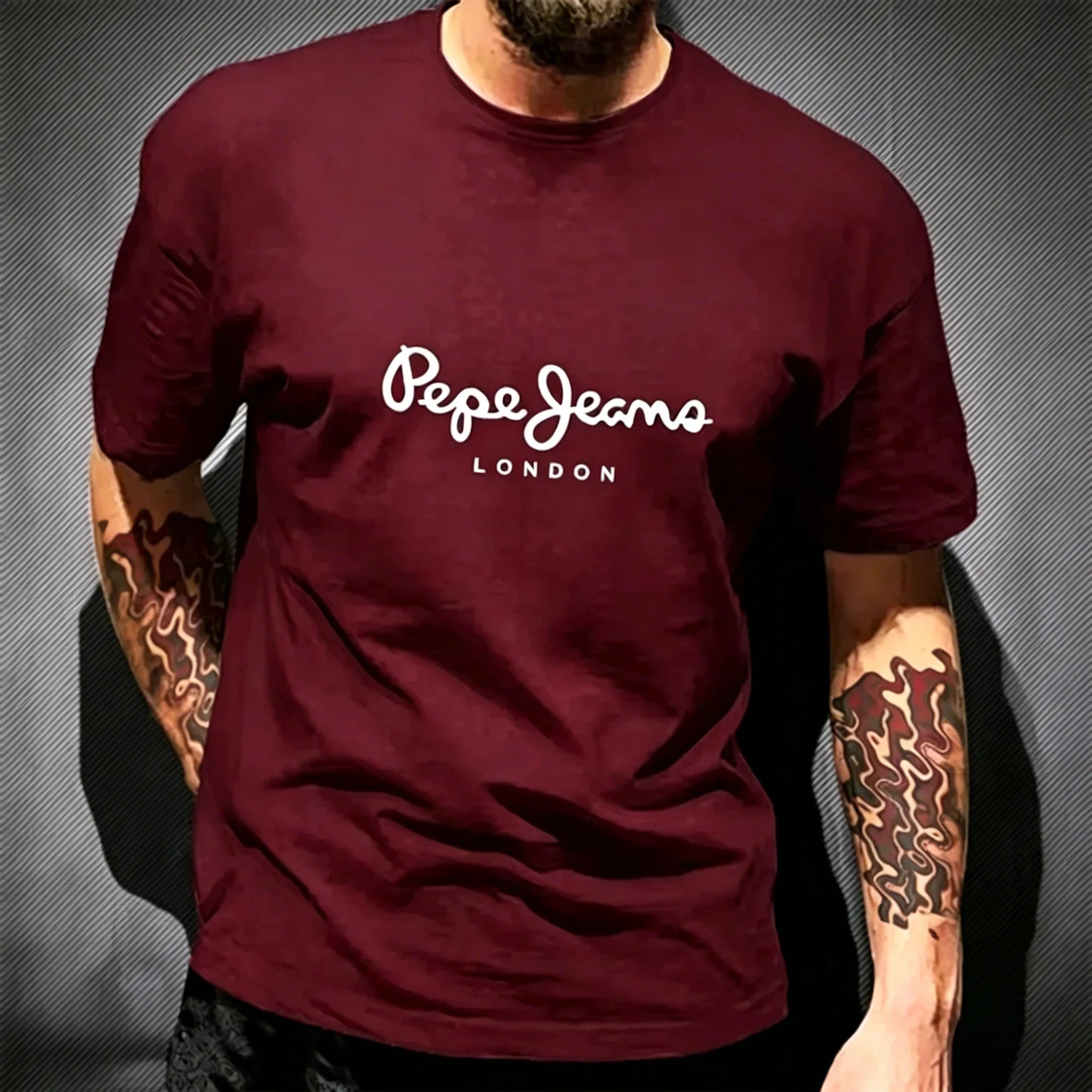 T-Shirt Homme Graphique Streetwear – Coton, Col Rond, Manches Courtes
