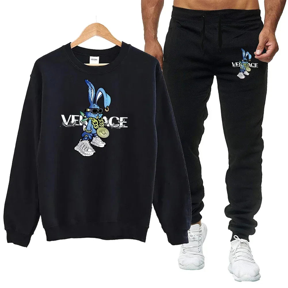 Ensemble Sweatshirt Homme Col Rond Imprimé Style Casual Sport – CLEVI Paris