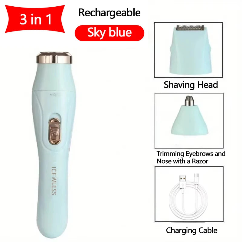 Rasoir électrique rechargeable visage & corps – CLEVI Paris
