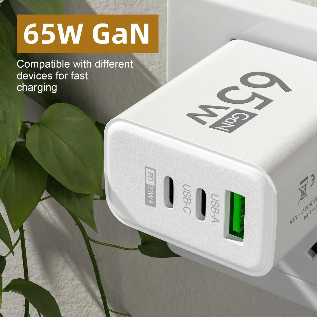 Chargeur USB-C 65W Quick Charge 3.0 Prise EU US KR – CLEVI Paris