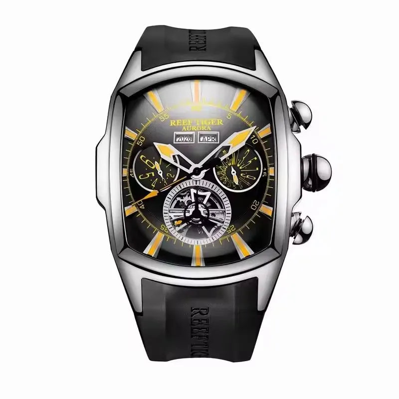 Montre Mécanique Homme Reef Tiger RGA3069 – Tourbillon Automatique, Acier 316L & 13 Coloris