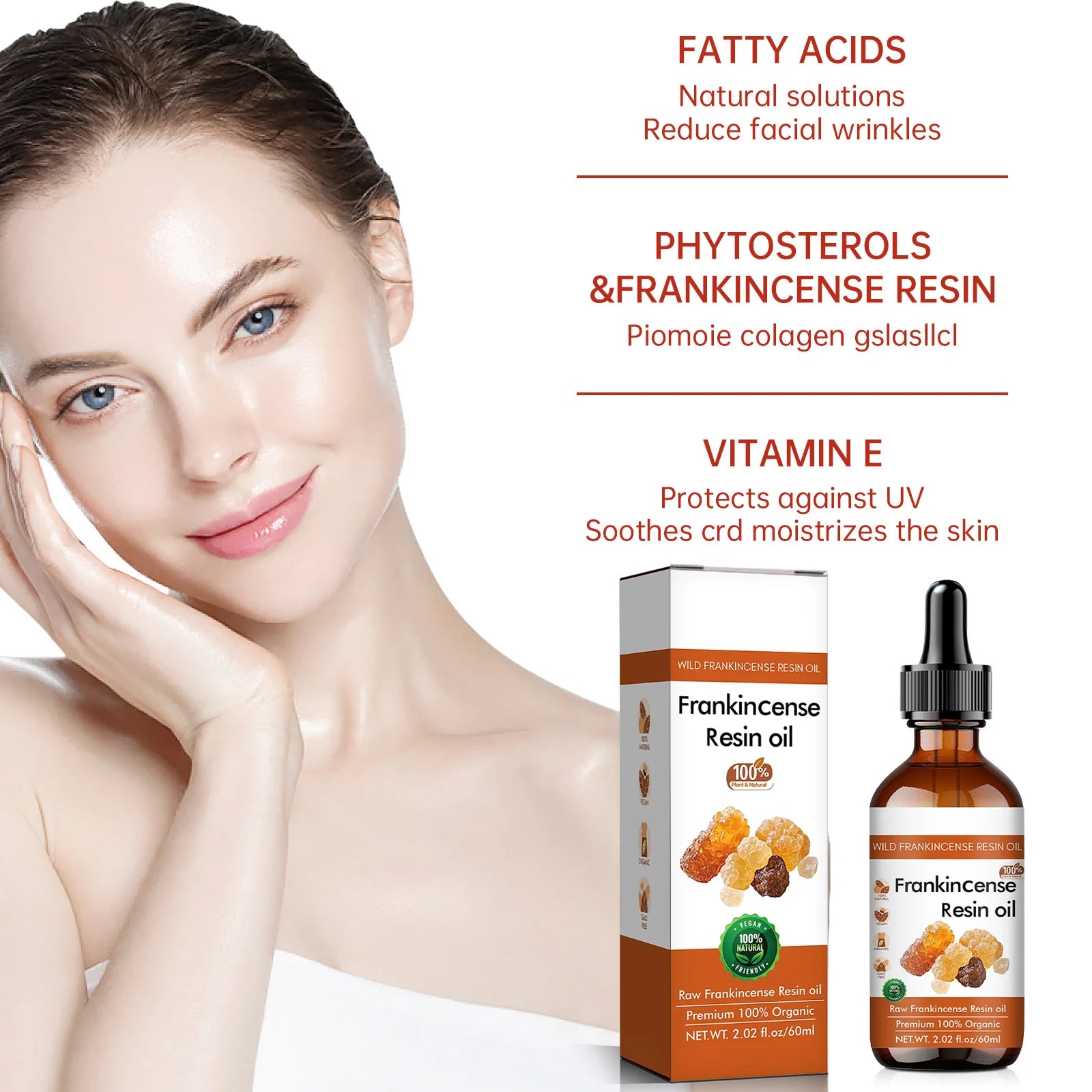 Huile Visage Encens Oliban Bio 100% Pure – Anti-Âge, Hydratation Profonde & Lissage de la Peau
