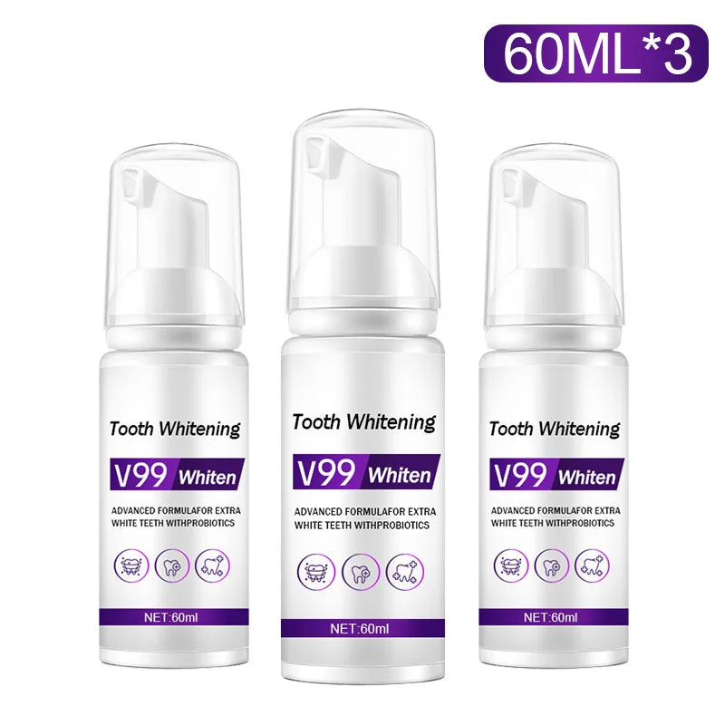 Dentifrice Mousse Blanchissant V99 | Blanchiment Naturel & Anti-Taches | Soin Gencives – CLEVI Paris