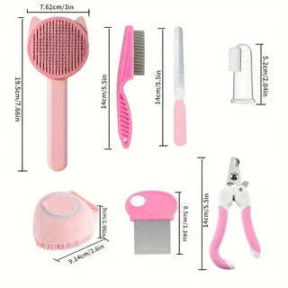 Kit de toilettage 8 pièces pour chat – CLEVI Paris