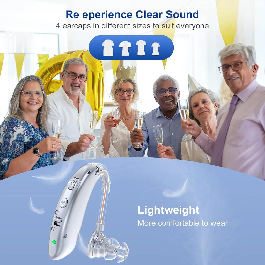 Amplificateur Auditif Rechargeable BTE 3 Modes Seniors – CLEVI Paris