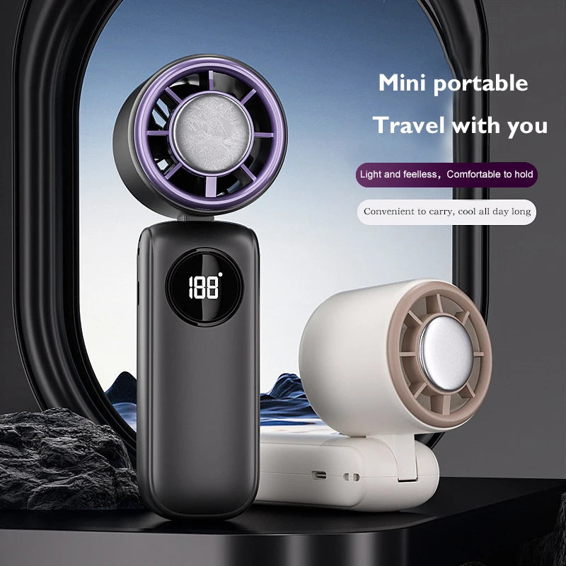 Mini ventilateur pliable rechargeable USB-C – CLEVI Paris