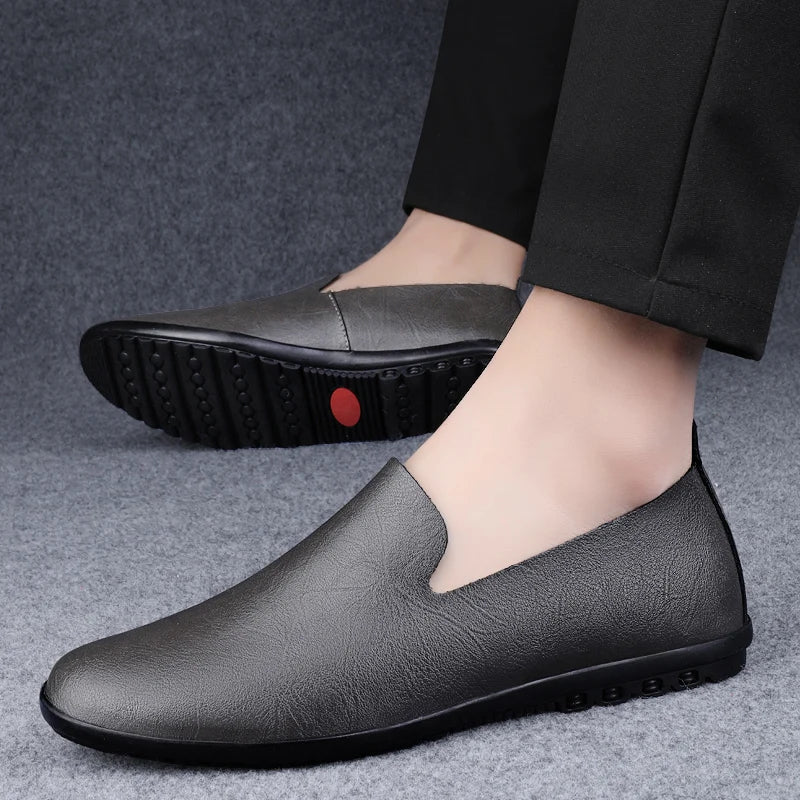 Mocassins Cuir Véritable Homme – Loafers Slip-On Respirants Casual & Formel Grandes Pointures 37–51 – CLEVI Paris