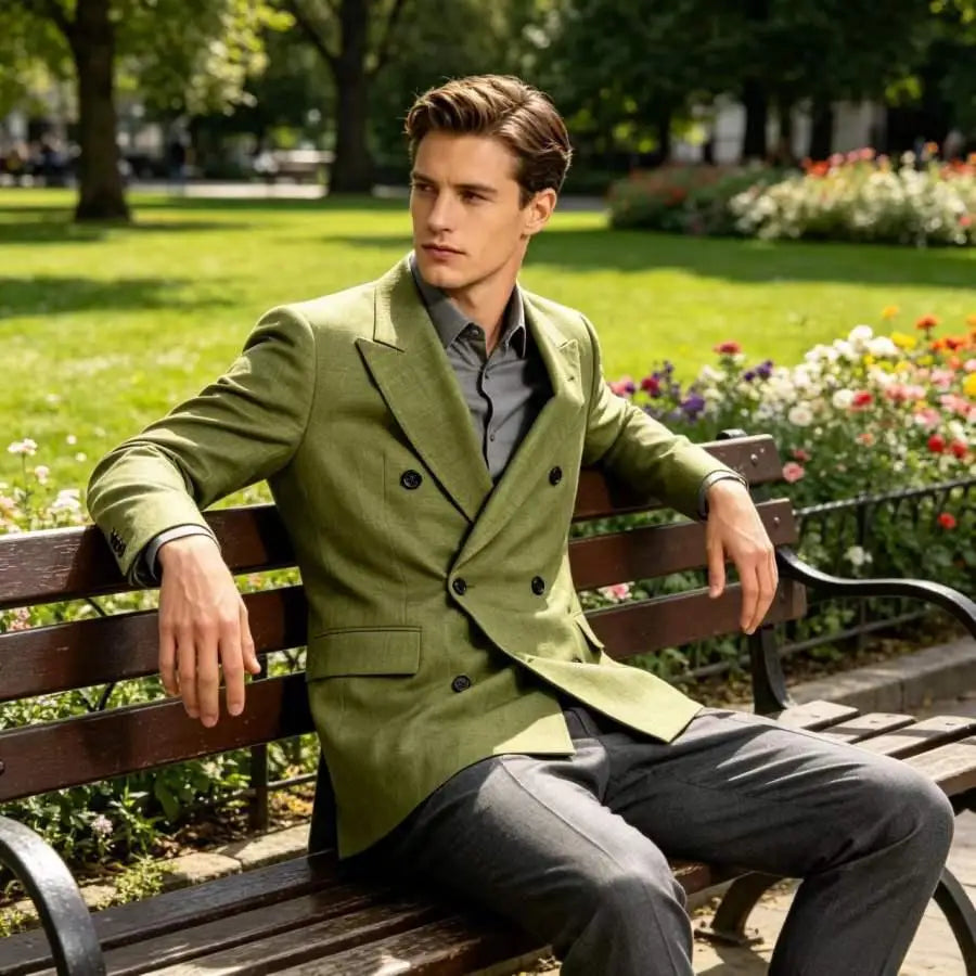 Costume homme 2 pièces coton et lin – CLEVI Paris