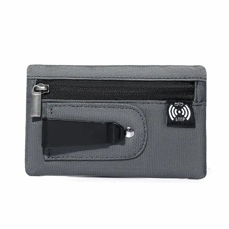 Porte-Cartes RFID Nylon Slim Homme — Mousqueton, Clip Ceinture ou Fermeture Éclair, Multi-Coloris | CLEVI Paris