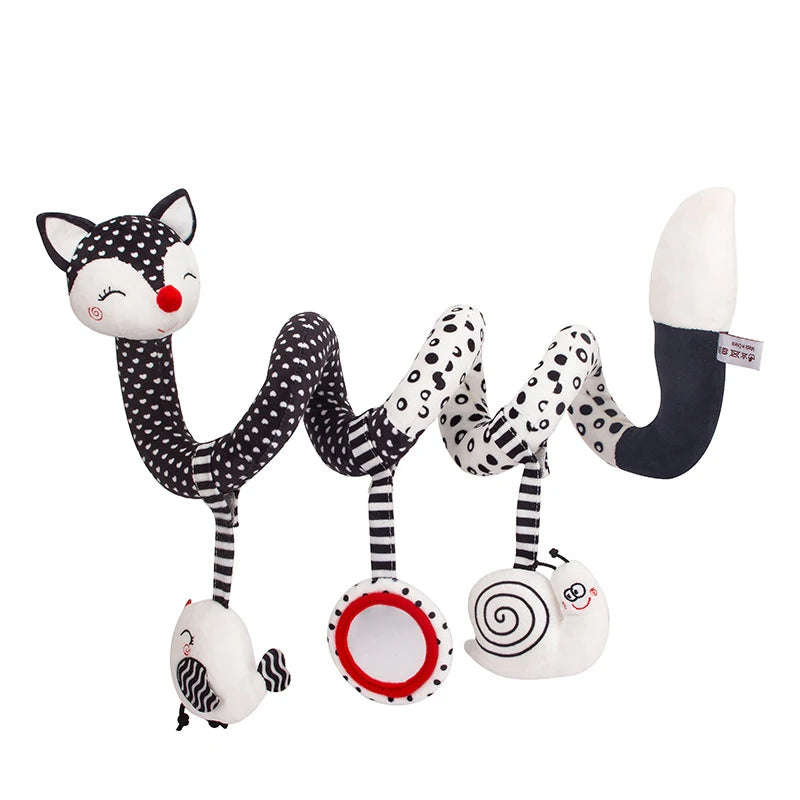 Jouet Sensoriel Bébé Spirale Peluche Animaux Musical Poussette Siège Auto QWZ – CLEVI Paris