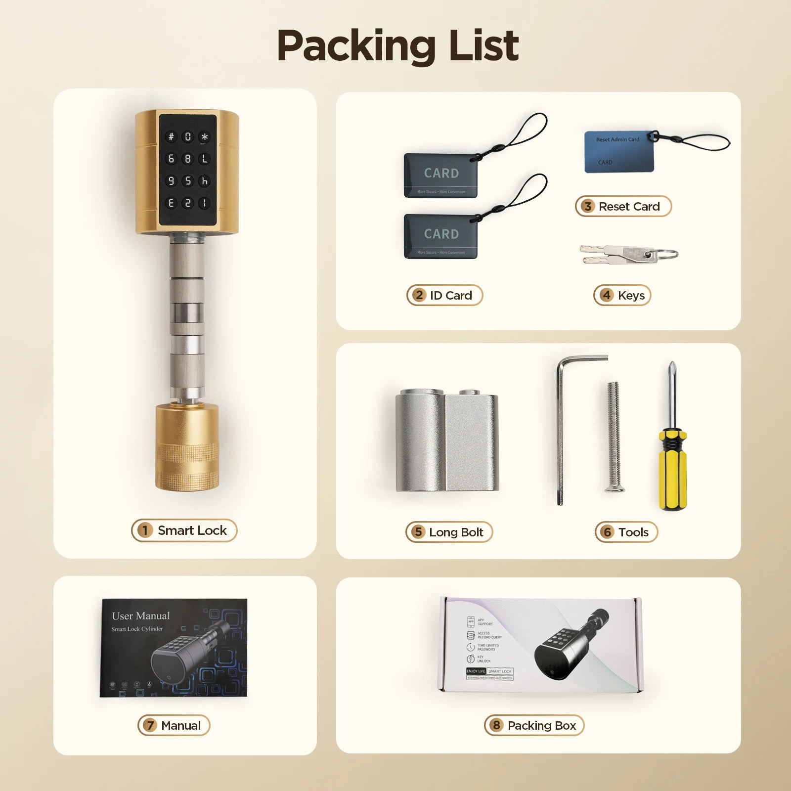 Cylindre Connecté Viladepot D5 Empreinte Digitale Bluetooth Tuya – CLEVI Paris