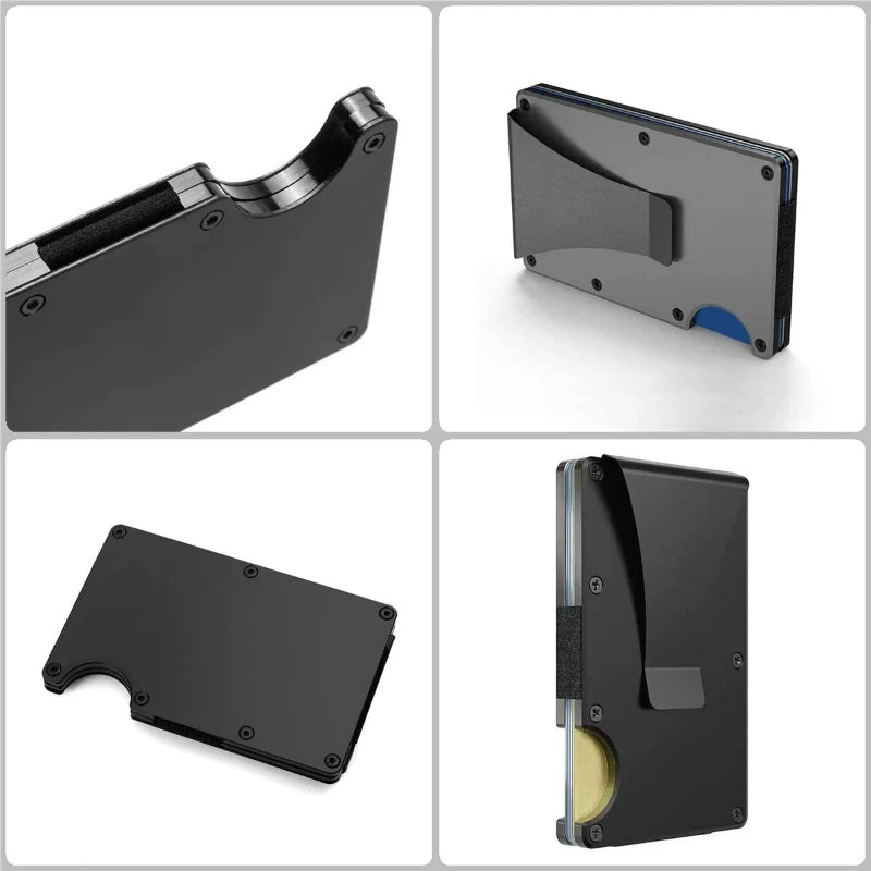 Portefeuille Slim Aluminium Anti-RFID — Minimaliste, Porte-Cartes, 4 Coloris | CLEVI Paris