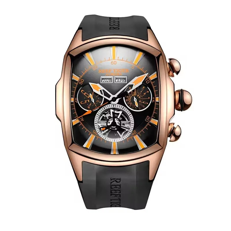 Montre Mécanique Homme Reef Tiger RGA3069 – Tourbillon Automatique, Acier 316L & 13 Coloris