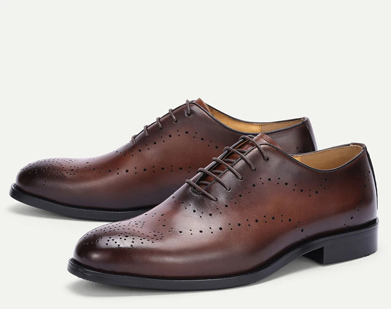 Derby Oxford Homme Cuir Vache Bout Pointu Imprimé Mariage Soirée – CLEVI Paris