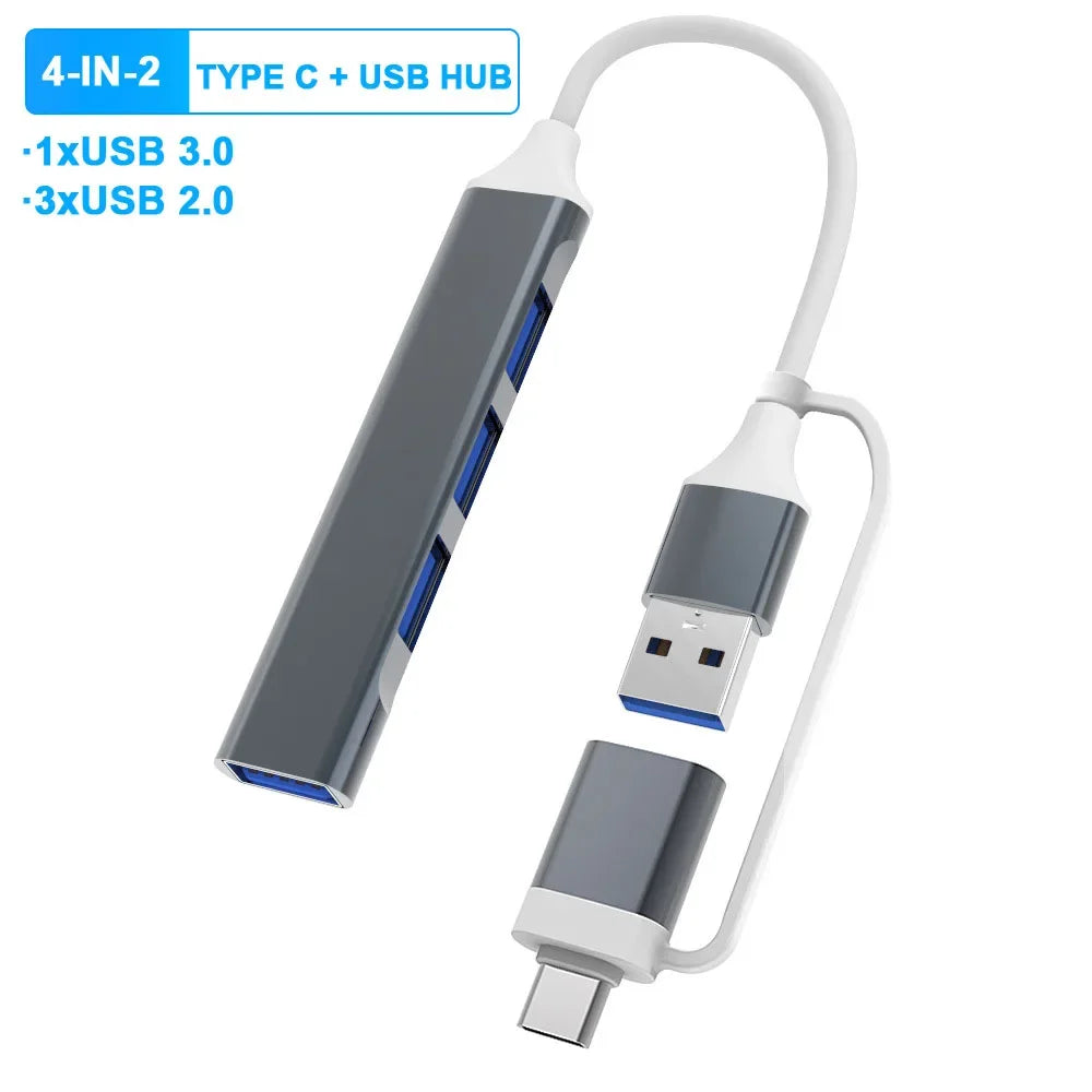 Hub USB-C Multiport 4/5/7/8-en-2 USB 3.0 5 Gbps – CLEVI Paris