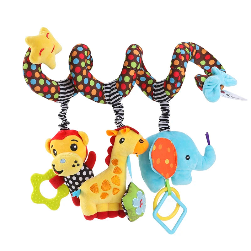 Jouet Sensoriel Bébé Spirale Peluche Animaux Musical Poussette Siège Auto QWZ – CLEVI Paris