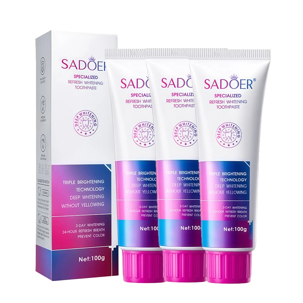 Dentifrice Blancheur Niacinamide Anti-Taches Haleine Fraîche Dents Sensibles 100g – CLEVI Paris