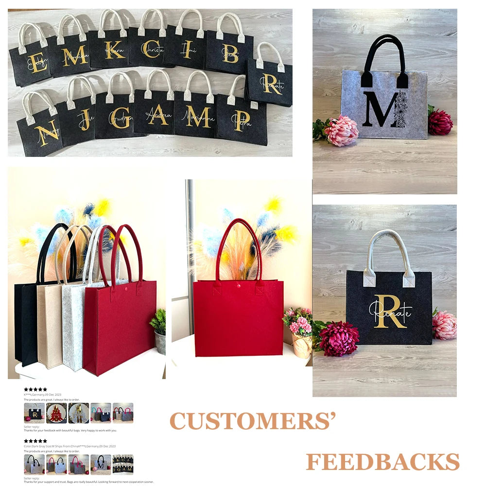 Sacs Tote en Feutre Personnalisés 100 pcs – CLEVI Paris