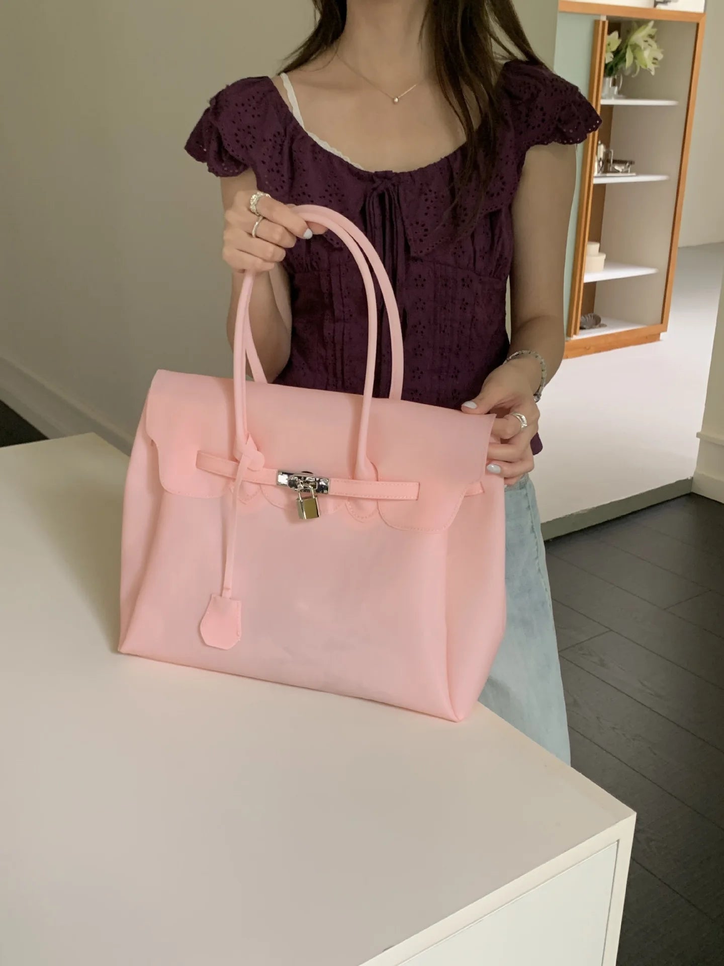 Sac Cabas Femme Style Vintage Minimaliste 20 Coloris Port Épaule Bandoulière – CLEVI Paris