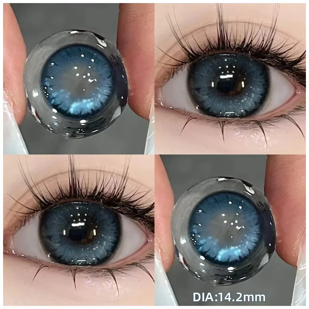 Lentilles de Contact Colorées OVOLOOK Pearl Series – Correction Myopie, 10 Teintes, Port 6 Mois