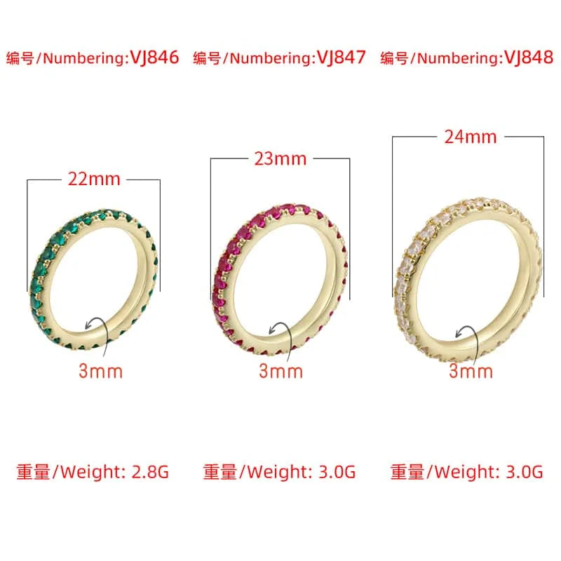 Bague Couple ZHUKOU Style Coréen Pierre CZ Plaqué Or 18K Unisexe Tailles 6-7-8 – CLEVI Paris